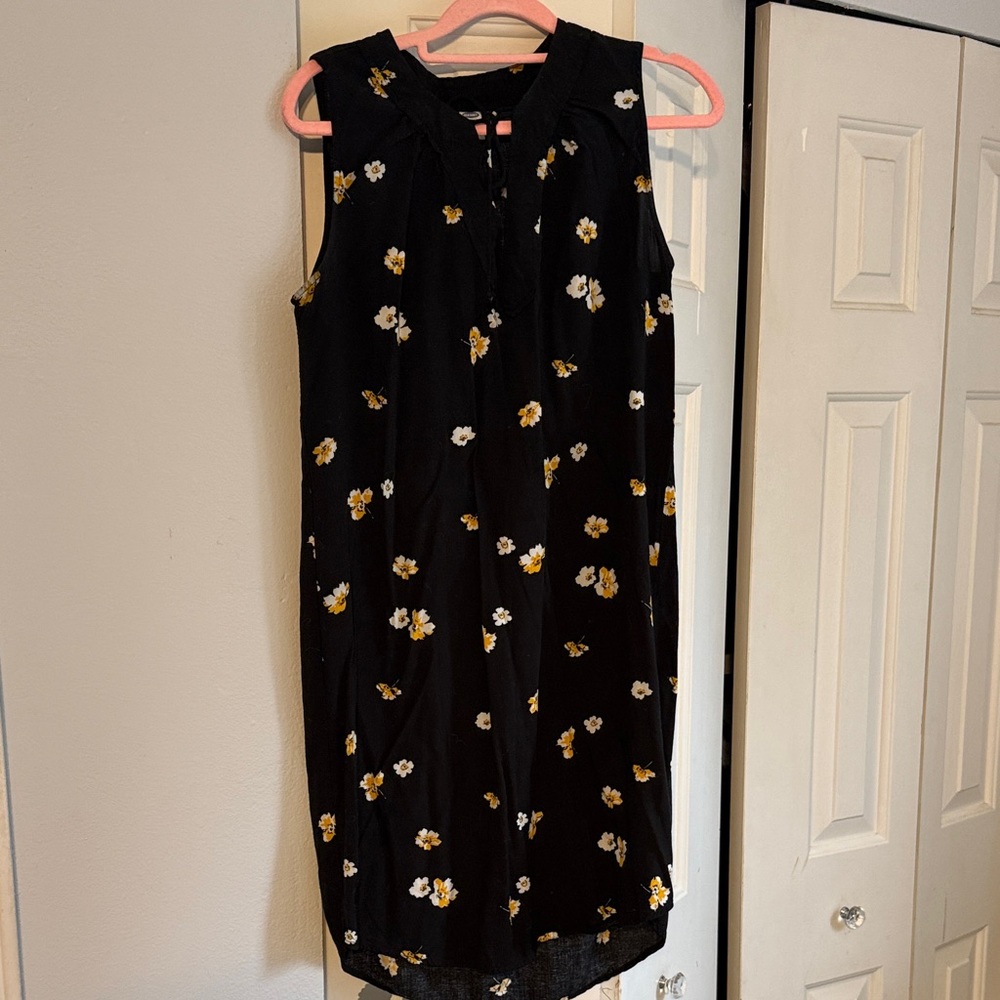 Old Navy Black Floral Mini Dress